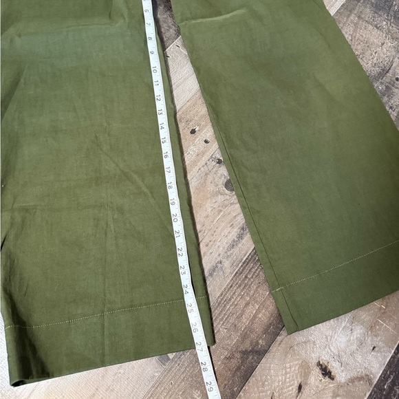 Maeve The Colette Wide Leg Pants Green Tall Size 33T NWT Anthropologie - Picture 3 of 9